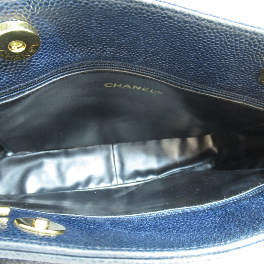 Chanel Chain Shoulder Bag Caviar Skin Navy - Picture 3 of 8